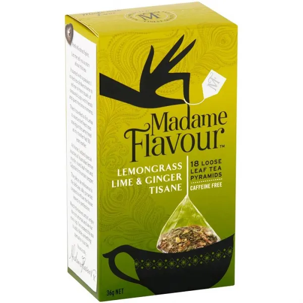 마담플레이버 레몬그라스 라임 진저티 18팩 Madame Flavour Lemongrass Lime & Ginger Tea Pods 18 pack