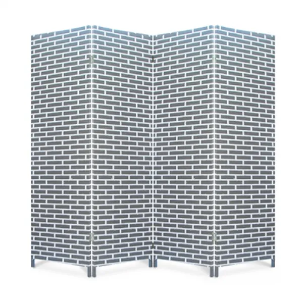 에코팩토리 인테리어 파티션 핸드메이드 라탄 칸막이 공간분리, [E-특대형]180x200cm브릭:그레이