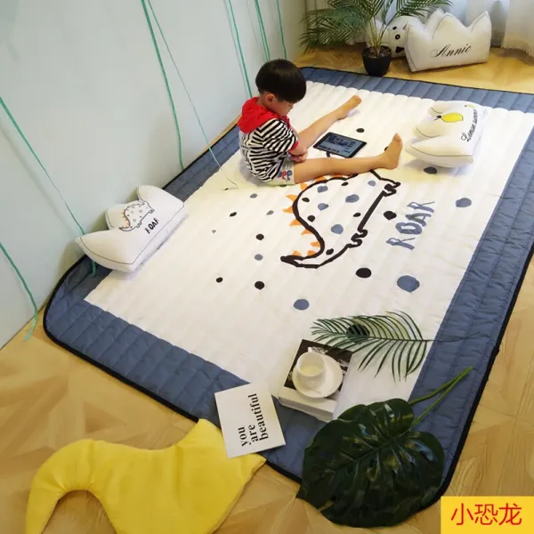 풀솜 카펫 아기카펫 아기카펫깔개 아기깔개깔개 침실깔개깔개는 세탁기로 공룡 (맨바닥 깔개) 1.45m X1.95 메터이다, 단일상품