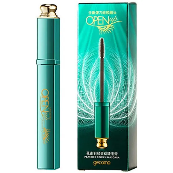 ARTIFUN Mascara 속건성 방수성 땀 방지 비 성 오래 지속되는 진 스몰 그린 스퀘어 4D 마스카라 블랙