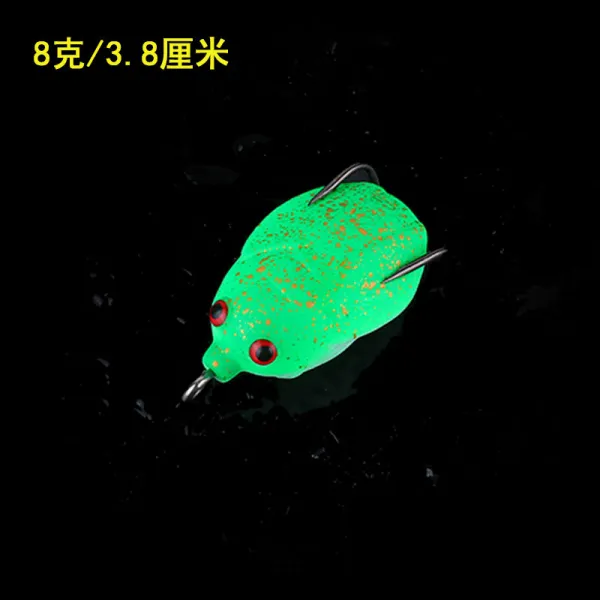 무생채 루어 낚시 가짜 물고기 미끼 특가로는 우뢰와 개구리 세트 미끼에 반짝이를 달고 흑뢰와, 녹색