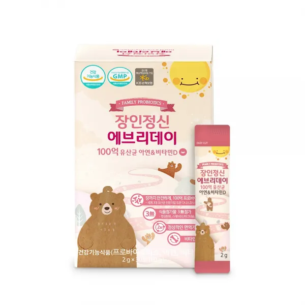 장인정신에브리데이 유기농 100억 유산균 아연 비타민D (30포) 1박스, 30개입