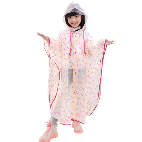 강적아동비옷투명대모자챙 PVC 방풍비피 남아동 녀동학생 만화 귀여운 만또비옷 sd-232 핑크빛 M, 단일상품