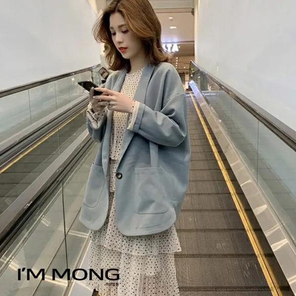 아이엠몽 여성 얇은 봄 가을 긴팔 빅사이즈 자켓 야상 사파리 봄아우터 봄옷 카라 봄신상(MC푸라이SE)