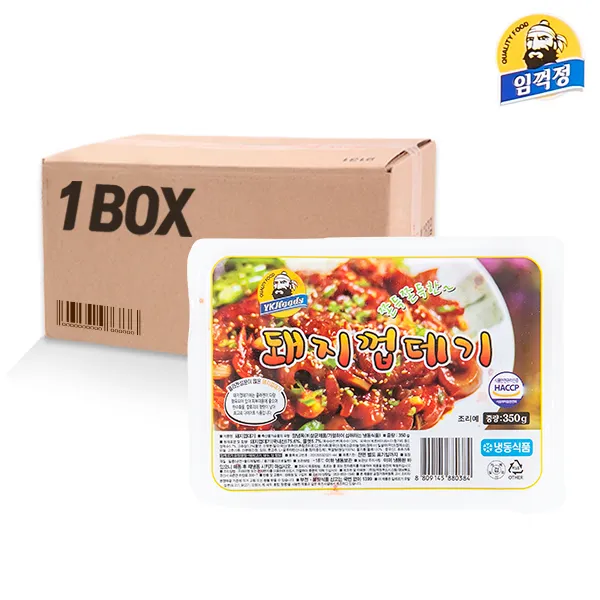 임꺽정푸드 돼지껍데기 350g 20개입 박스 식품 > 신선식품 축산물/계란 닭/오리고기 양념/가공육 기타닭고기가공육, 1