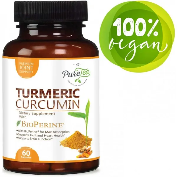심황 Curcumin 최고의 효능 95 % Curcuminoids 1950mg의 Bioperine Black Pepper 최고의 흡수 미국 제, 1