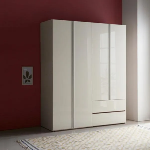  바보사랑 리온 2서랍 장롱 세트 1600 화이트/옷장세트