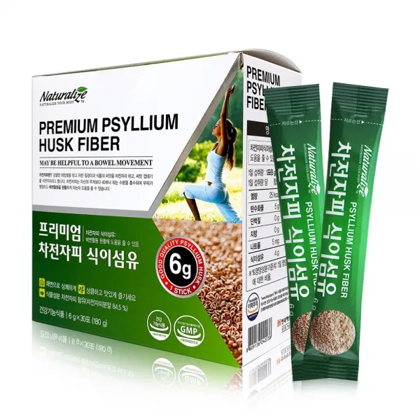 건강을더하다 프리미엄 차전자피 식이섬유 차전차피 분말 변비개선 쾌변 보충제, 6g, 30포