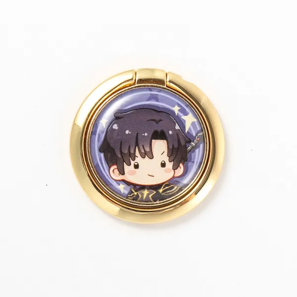 노트101거치대 전업 고수 룽요우 절정 애니메이션 영화 정부측 주변 뱃지 핸드폰 반지 링 패를 세우다 엽 가을, 직경 35MM, Q판엽 가을 전 말 타입