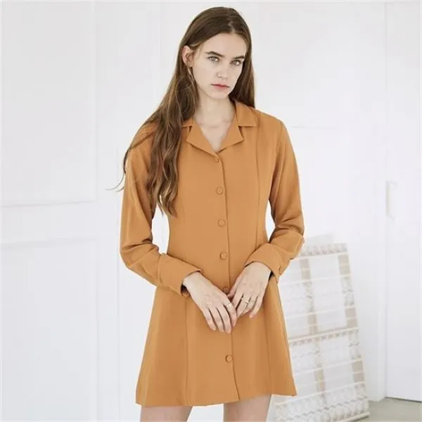 [바이바이섭] [바이바이섭]CLASSIC MINI DRESS MURSTARD[A]