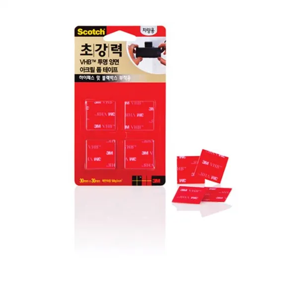 폡푹문구사무용품 3M 4910 초강력 VHB 투명 양면 아크릴 폼 테이프 4개칭벳 문구용품 사무용품 양면테이프 y71ta=978 가위칼풀 팬시용품 디자인문구사무용품
