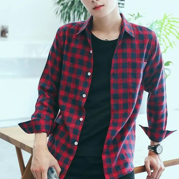 Kirahosi 남친룩 캐주얼 남성 셔츠 20대 30대 남방 긴팔 데일리 코디 362호+덧신증정 Arxjquok
