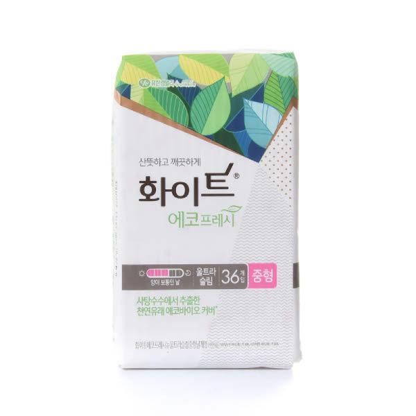 [현대백화점]화이트 에코프레시울트라슬림중형날개형 36개(양이보통은날 24cm), 단일속성, 없음