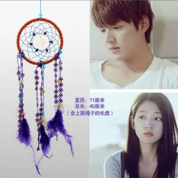 드림캐쳐 드림캐처 재료 수공 diy벽걸이장식품 풍경 소녀하트 내추럴스타일 걸이식, T19-후임자 드림캐처