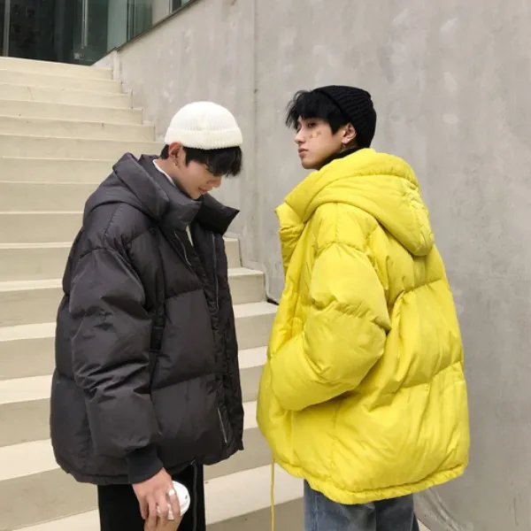 가바바 남성 숏패딩 굉장히 폭신폭신 할 거 같은 후드 패딩점퍼 G25536