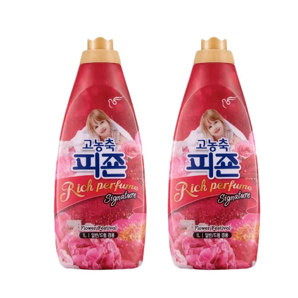 피죤 리치퍼퓸 시그니처 섬유유연제 플라워페스티벌 1l 2개