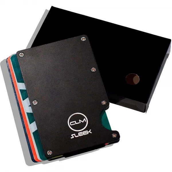 남녀 RFID 신용 카드 홀더 CLM 매끄러운 스테인리스 RFID 지갑 신용 카드와 직불 카드 ID 돈 클립 날씬