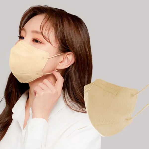 에어에이드 새부리형 마스크 컬러 대형 귀편한 숨쉬기 편한 일회용 칼라 국산 국내생산 마스크, 1개입, 50매, 베이지
