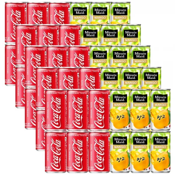 코카콜라 190ml x 30p+미닛메이드 망고 175ml 30p(유), 60개