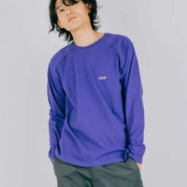 [텐바이텐] Basic Logo Back Side Printing Raglan t-shirt_purple