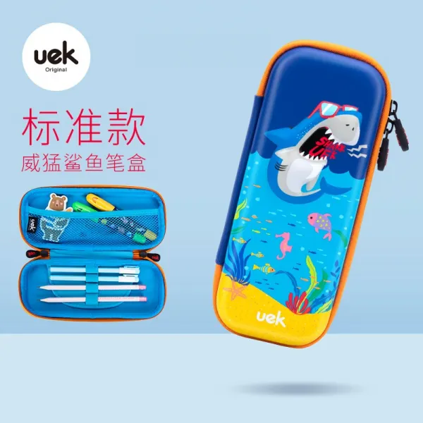 채은마켓 학용품필통 UEK 펜파우치 초등학생 큐트 대용량 유치원 문구용 가방 여학생 많다 심플 기능 펜주머니 남아 공부, 맹위를 떨치다 샤크 미니 사이즈