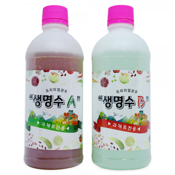 플랜트파트너스 토마토 오이 딸기 수박 참외 고추 과채류전용 식물영양제 생명수 A액 B액 세트, 2set(과채류)