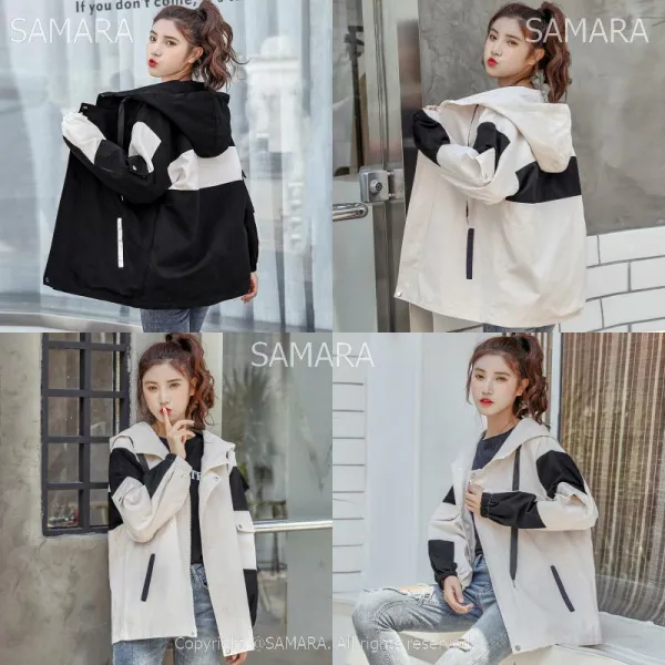 Qterra 특허브랜드 상의 자켓 루즈 야구복 코트 백 야상 레이어드 후드