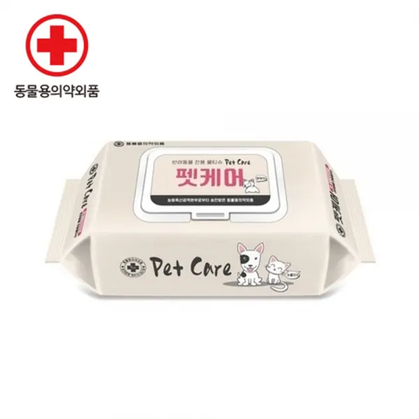 펫케어 반려동물 전용 물티슈 60매