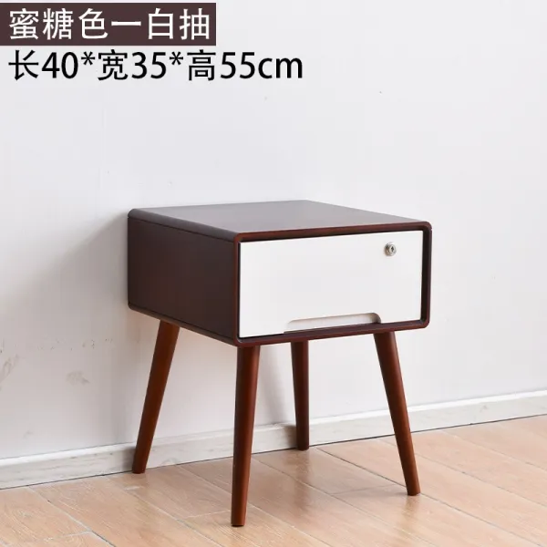 협탁 원목 북유럽스타일의 침대헤드수납장 수납장 심플 모던 조립필요없음 침실 침대옆 작은수납장 C19 베이지 헛발질