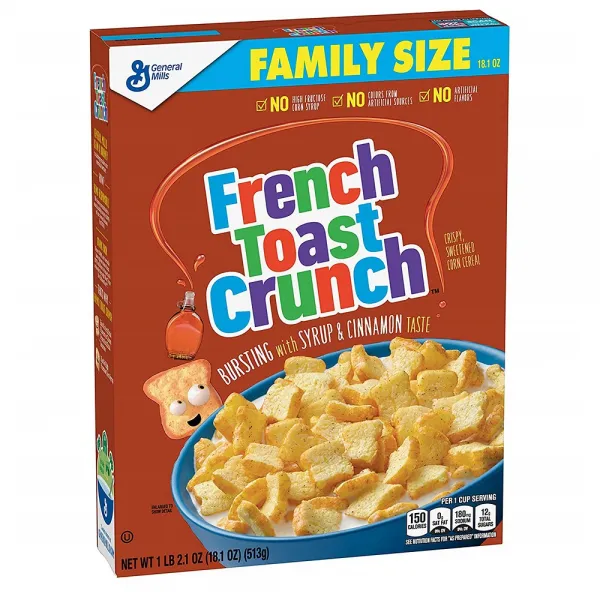 General Mills French Toast Crunch 프렌치 토스트 크런치 크리스피 콘 시리얼 513g 5팩