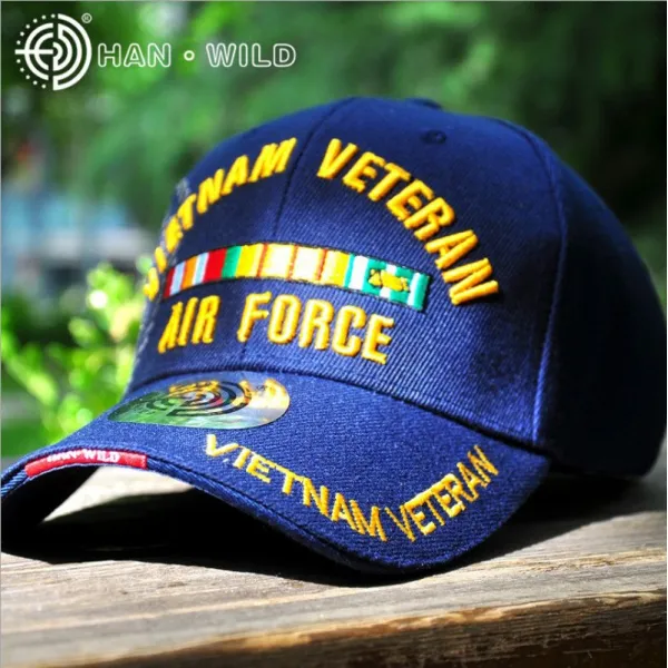 기타야구용품 해군 베트남전 노병 자수 글자 야구모자 밀리터리룩 용품 2열 오색 C01 블루