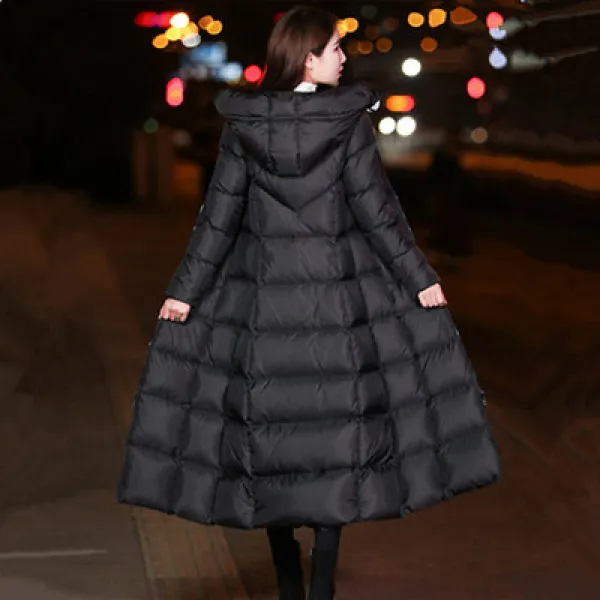 무진장마켓 여성 후드 롱 패딩코트cc7 패딩