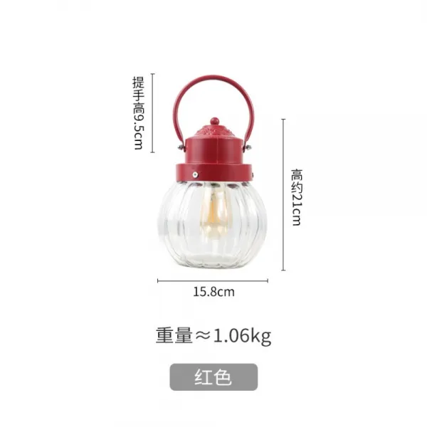 북유럽 월드스몰리스트 LED이너랜턴 캠핑호롱불 실내불멍 로맨틱 램프, 1개, 1D164 빨간색-브래킷 없음