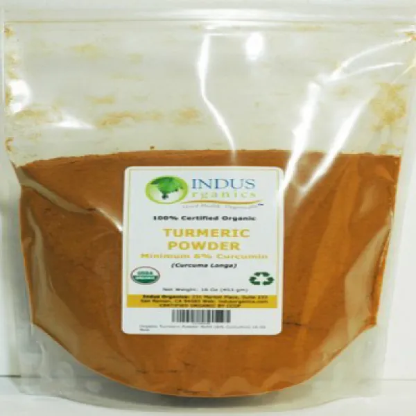 Indus Organics Turmeric (6% Curcumin) 2 Lb Premium Grade High Purity Freshly Packed 인더스 오가닉 심황 (6, 1