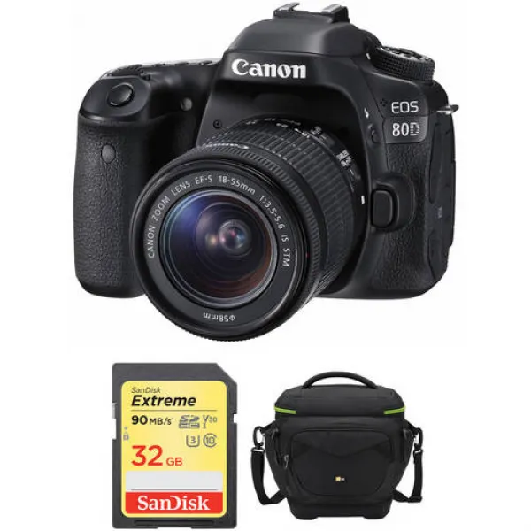 Canon EOS 80D DSLR Camera with 18-55mm Lens and Accessory Kit, 상세내용참조