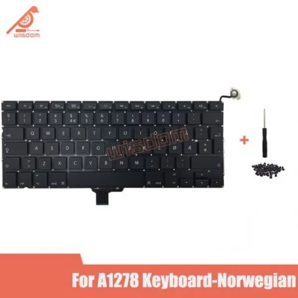  해외 Macbook Pro 13 "a1278 노르웨이어 키보드 29 2010 2011 2012 년을위한 완전히 A1278 노르웨이어 노트북 키보드 상세내용표시 Norwegian