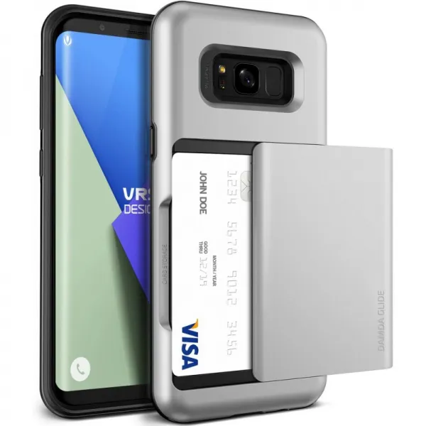 Galaxy S8 케이스 카드 수납 충격 VRS DESIGN Damda Glide 미군 MIL 규격 후면 카드 케이스 2 개 충격 흡, 1, 단일상품