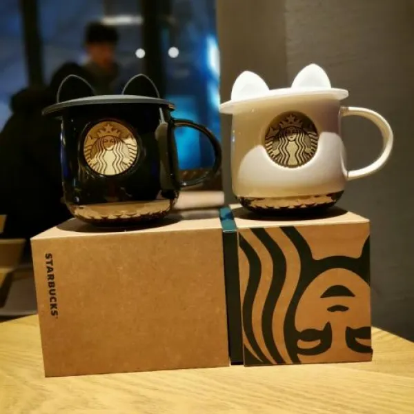 별드버 타인데이 동메달 클래식블랙 화이트 계 인어 동장 커플 커풀 선물 355ml 화이트 동장 머그컵 _테이/
