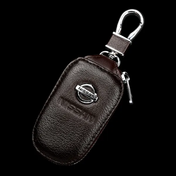 차키케이스 동풍 공작 열쇠세트 Sylphy X-Trail Qashqai블루버드 누란 자동차 남녀 키지갑, T03- 커피색