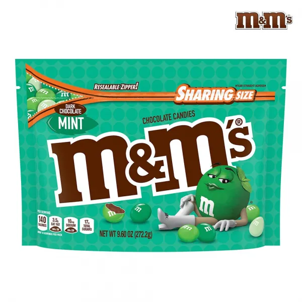 MnM 엠엔엠즈 민트 다크 초콜릿 새알 272g, MM-Mint-Dark-Chocolate-Candy-Sharing-Size-9.6oz