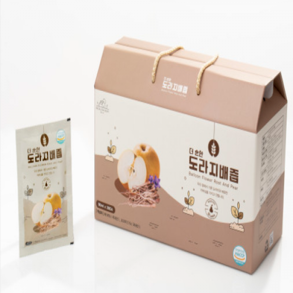  진안고원 저희 가족도 먹습니다. 100% 자연 생물로 정직함을 담아 '더 순한' 도라지배즙 90ml 30개입 1box