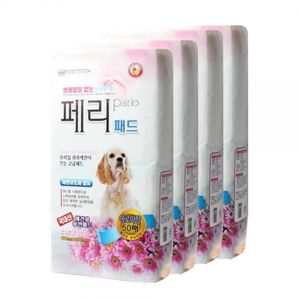 와우한빛 강아지 페리 배변패드 아로마향 50매, 4개
