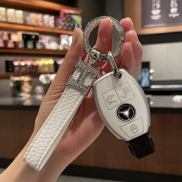 벤츠 키홀더 적용하다 벤츠 C클래스 E클래스 C260L E300L A200L E260 glc gla, B-화이트