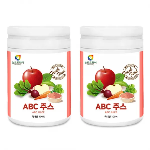 뉴트로웨이 ABC주스분말230gx2병 국내산 사과비트당근100% 간편한분말타입 엄격검수통과 금속성이물불검출, 2개, 230g