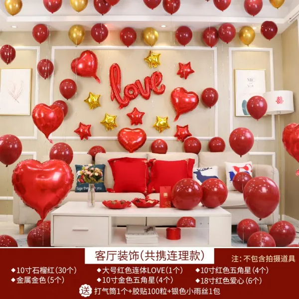 commalee commalee 풍선 신혼집 꾸미기 세트 결혼 신혼집 거실 망홍풍선 꾸미기 남측 아이디어 침실 결혼-14783, 단일옵션, 옵션11