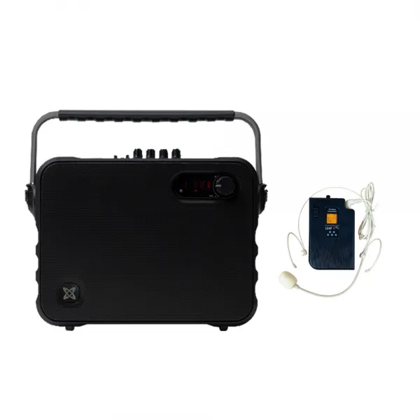 세텍코리아 EV-9800 200W 충전식 휴대용 앰프스피커 무선마이크1개포함 고출력 강의 강연 연설 코칭4 블루투스스피커 휴대노래방 학교장터 나라장터 등록제품, 무선헤드마이크Set 1개