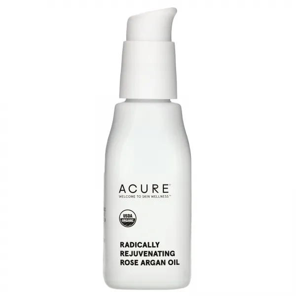 Acure 근본적으로 활력이 넘칩니다 로즈 아르간 오일 30ml1fl 온스 2팩, 단일상품
