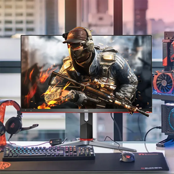 노트북 AOC27G2 27인치 144HZ e-sports1MS호응한 IPS소금강 PS4액정 컴퓨터 모니터 지원 벽걸이 찢어짐방지 외부연결 필기노트 높이조절 회전 디스플레이