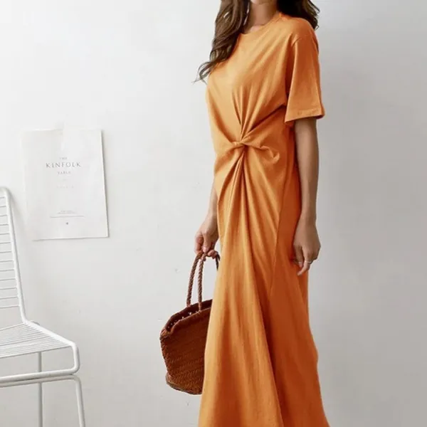 쉬즈아츠 반팔꼬임원피스