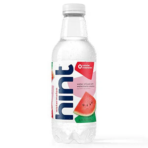 Hint Water Watermelon Bottles 16 Ounce (Pack of 12) Pure Water Infused with Watermelon Zero Sugar Z, 1